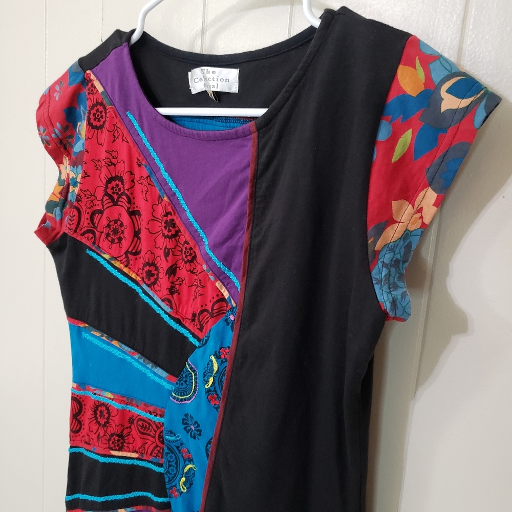 Bright Colorblock Patchwork Embroidered Boho Hipp… - image 4